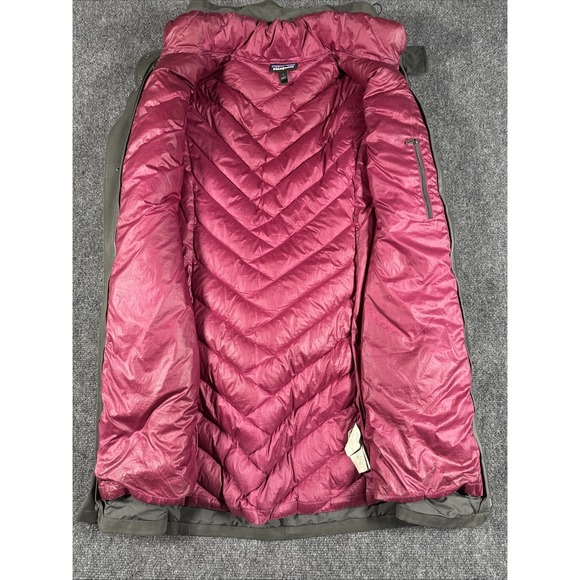 Patagonia Jacket Womens Large Olive Tres 3-in-1 Parka Lined Winter Waterproof - Picture 13 of 16